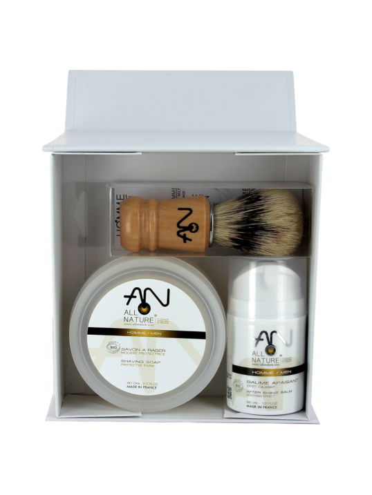 Coffret de Rasage – Savon, Blaireau et Baume Après Rasage