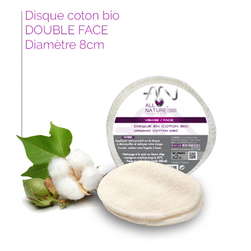 Disques à démaquiller lavables biface coton bio et molleton, lot de 10  achat vente écologique - Acheter sur