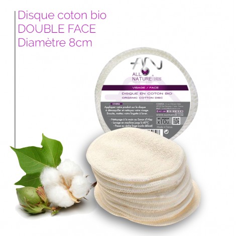 Disques coton démaquillants bio 10 unités